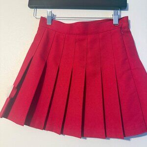 American Apparel Red Pleated Tennis Skirt (S)